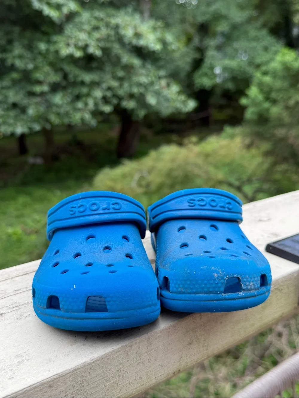 CROCS Kids Blue Classic Clog Slip-On Sandals